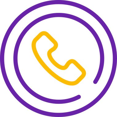 Vektör telefon simgesi, vektör illüstrasyonu