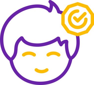 Adamım. Web simgesi basit illüstrasyon