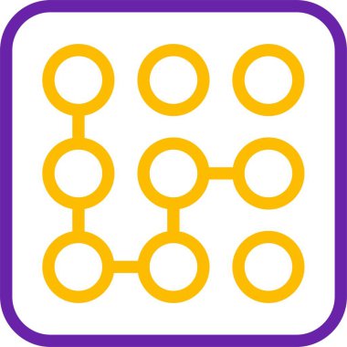 Benzersiz molekül yapısı vektör çizgisi simgesi