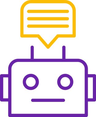 robot. Web simgesi basit illüstrasyon