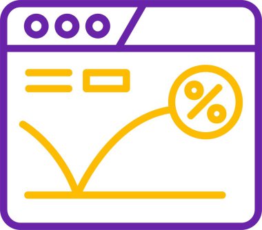 Bir hesap makinesinin vektör çizimi ve bir indirim işareti