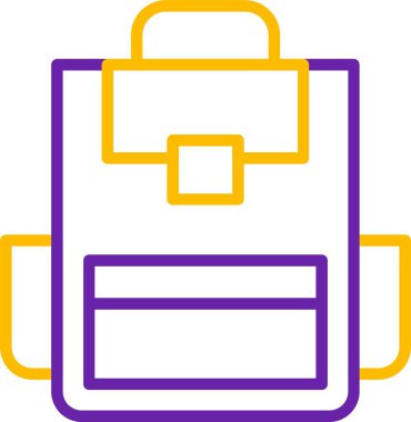 Sırt çantası simgesi. vektör illüstrasyonu