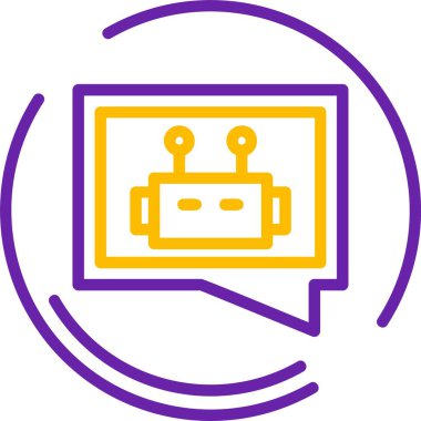 Sohbet simgesi vektör illüstrasyonu