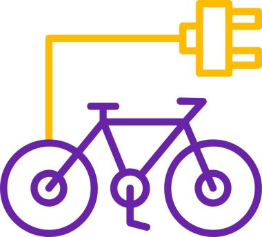 Bisiklet simgesi, vektör illüstrasyonu