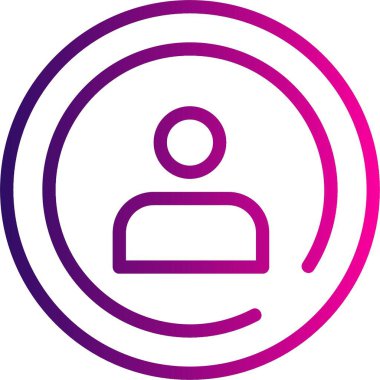 Çember simgesi olan bir adamın vektör çizimi