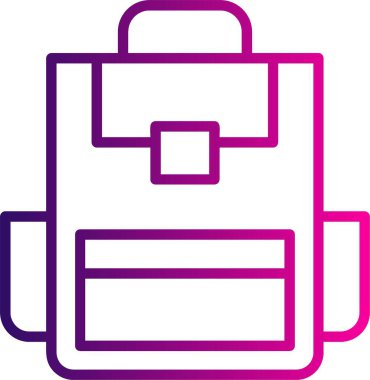 Çanta. Web simgesi basit illüstrasyon