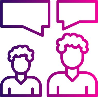 Konuşma baloncukları simgesi ana hat vektörünü ayarladı. Konuşma. konuşma baloncukları