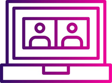 Dizüstü bilgisayar simgesi vektör çizimi