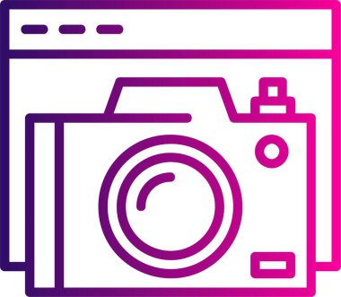 kamera simgesi vektör illüstrasyonu