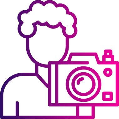 Kamera. Web simgesi basit illüstrasyon