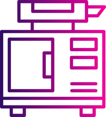 Yazıcı. Web simgesi basit illüstrasyon