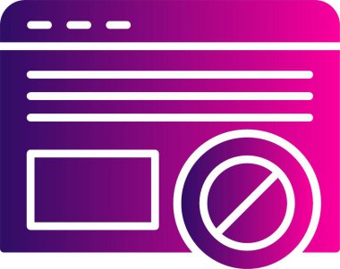 Ad Blocker simgesinin temel vektör görüntüsü