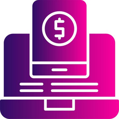 Çevrimiçi İş bankacılığı vektör simgesi