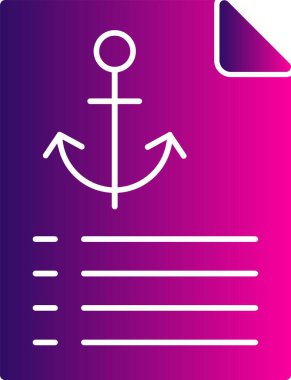 Çapa ve Metin kağıt sayfası