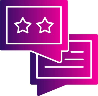 Düz biçimli müşteri değerlendirme geri besleme simgesi