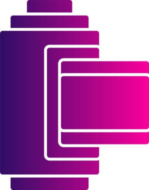 Tek kamera rulosunun vektör çizimi izole edilmiş simge