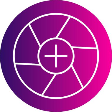 Diyafram, uygulama için basit web simgesi 