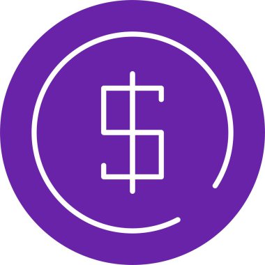 Dolar işareti vektör illüstrasyonu