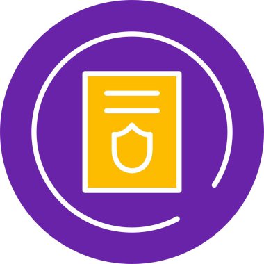 Gizlilik Politikası simgesinin basit doğrusal resmi