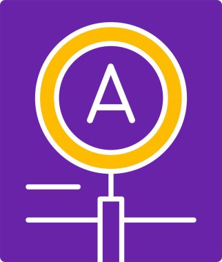 Büyütme simgesinin basit çizgi çizimi