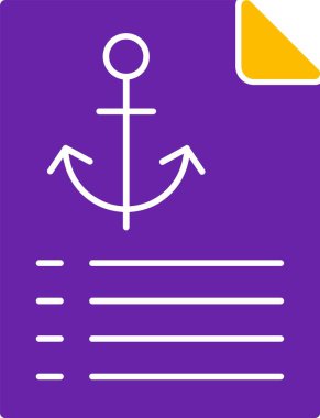 Çapa ve Metin kağıt sayfası