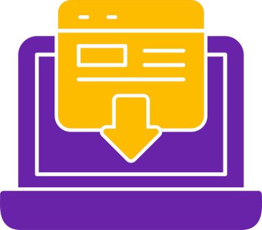 Soyut renk vektörü iniş sayfası illüstrasyonu