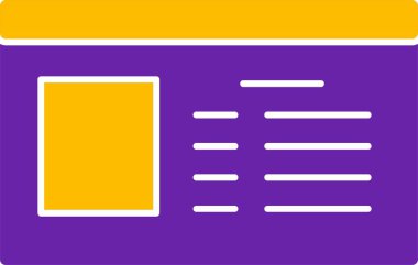 Kimlik kartı. Kimliğin basit simgesi 