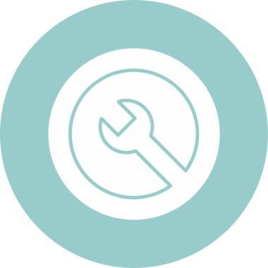 İngiliz anahtarı, araç simgesi temel vektör görüntüsü