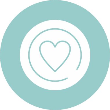 İfadeler, kalp basit web simgesi illüstrasyonu 