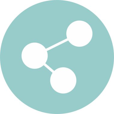 Paylaşılan modern simgenin soyut vektör illüstrasyonu