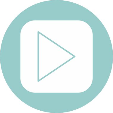 Oynayın. Oyuncu için soyut vektör simgesi