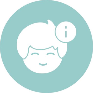 Man avatar illüstrasyon ve Bilgi simgesi