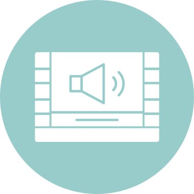 Ses açıklaması hoparlör simgesi illüstrasyonu