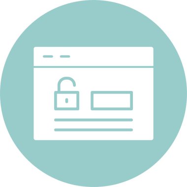 Kilitli web sayfası giriş, resim çizimi 