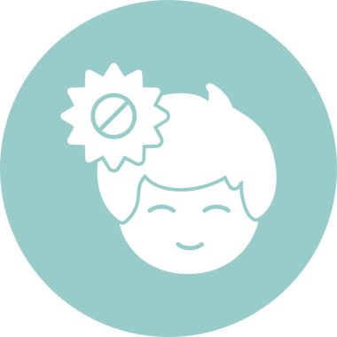 Kavramsal bozukluğu olan insan avatar ikonu. Basit web simgesi illüstrasyonu 