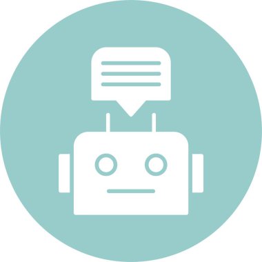 Robot sohbet robotu mesajı. Basit resimleme