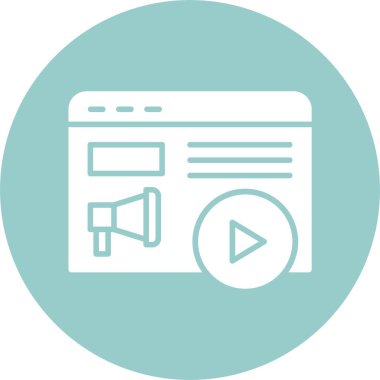 İçerik pazarlaması basit vektör simgesi