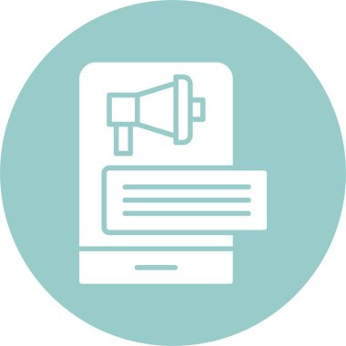 Mobil Reklamcılığın basit doğrusal çizimi