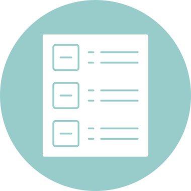 Kontrol listesi vektör simgesi. Basit tasarım çizimi