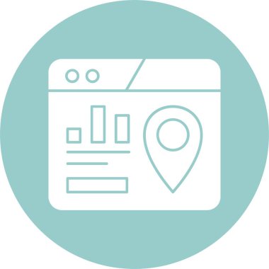 Soyut renk haritası konum vektörü simgesi