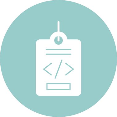 Meta Etiketleri simgesinin soyut renk vektörü çizimi