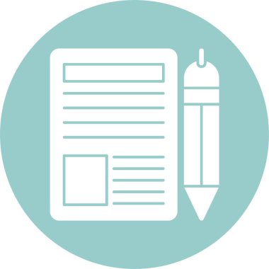 Kalemli blog günlüğü. Uygulama için basit illüstrasyon 