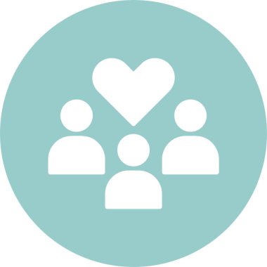 Topluluk simgesi, renk vektörü illüstrasyonu