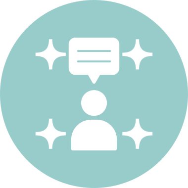 Danışmanlık simgesinin basit doğrusal çizimi