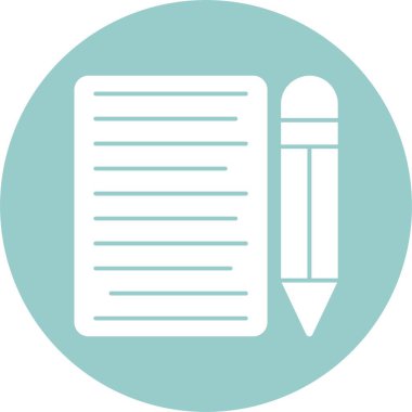 Kopya Yazarı simgesinin basit özet çizimi