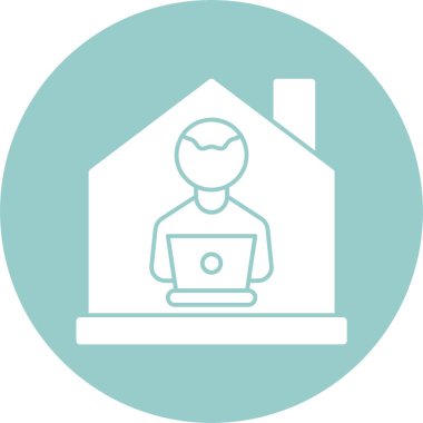 ev ayarı simgesi doldurulmuş dış hat biçimi