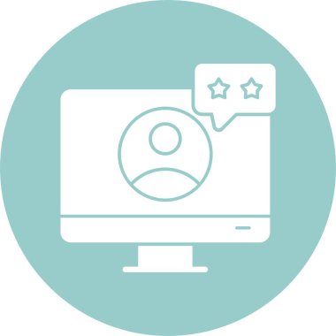 Kullanıcı Deneyimi simgesinin temel doğrusal resmi