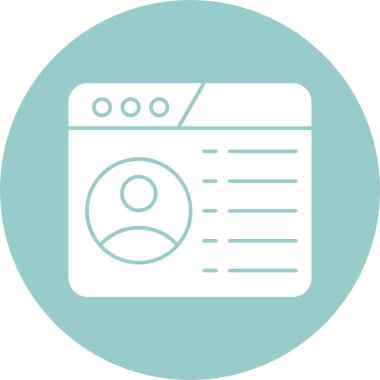 Kullanıcı Arayüzü. Uygulama için basit simge illüstrasyonu 