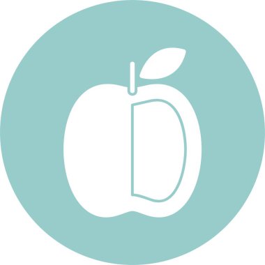 Soyut renk vektörü elma çizimi