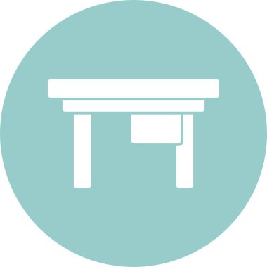 Masa. Basit web simgesi illüstrasyonu 